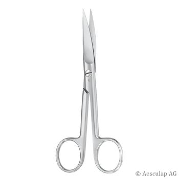 chir. Schere, gebogen, spitz/spitz, 14