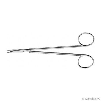 Nerv-Präparierschere gebogen, 15 cm