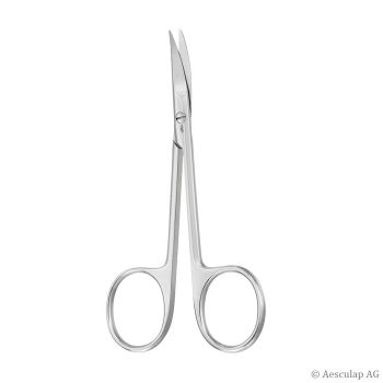 Iris- und Fadenschere, gebogen, spitz/spitz