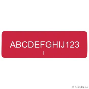 Kennzeichnungsschild, Aluminium, rot, Beschriftung 13 Stellen