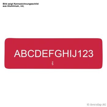 Kennzeichnungsschild, Aluminium, grün, Beschriftung 13 Stellen