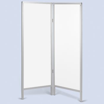 Wandschirm 2-flügelig, Farbe: weiß/weiß 0