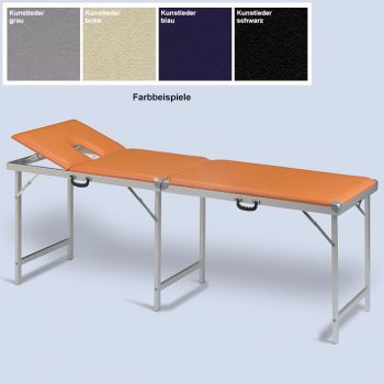 Koffermassagebank mit Kopfteil und Gesichtsausschnitt schwarz