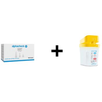 alphacheck soft Pen-Nadeln 8 mm mit alphacheck Entsorgungsbox 0