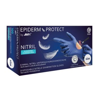 EpidermProtect Nitril U.-Handschuhe unsteril puderfrei Gr. S (100 Stck.)