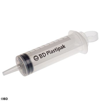 BD Plastipak Wund-/Blasenspritze 100 ml, mit Katheteransatz und Luer-Adapter