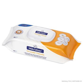 Mikrobac Virucidal Tissues Flowpack Desinfektionstücher (80 T.)