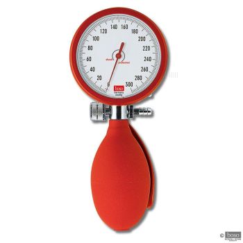 boso clinicus II Blutdruckmessgerät rot mit Klettenmanschette Ø 60 mm