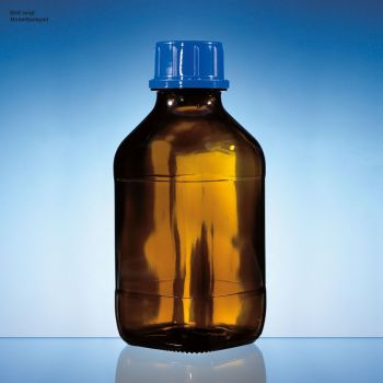 Gewindeflasche, Braunglas, 1000 ml, mit Schraubkappe