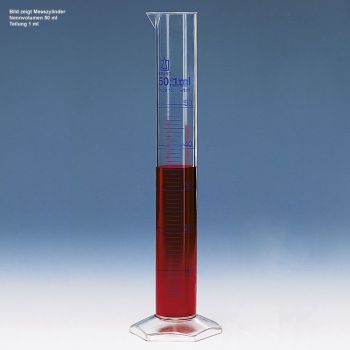 Messzylinder, hohe Form, Klass A, PMP, 500 ml : 5 ml