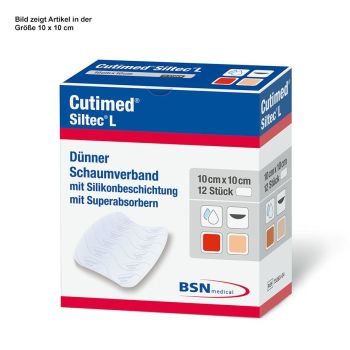 Cutimed Siltec L Schaumverband 15 x 15 cm steril (12 Stck.)