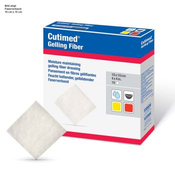 Cutimed Gelling Fiber Kompressen 10 x 10 cm