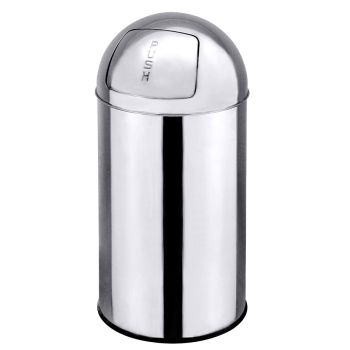 PUSH-Abfallbehälter, 24 Ltr., Ø 30 cm, 63 cm hoch -neue Ausführung-