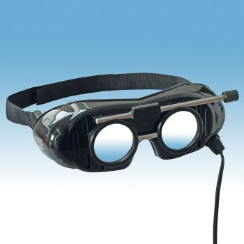 Nystagmusbrille nach Frenzel mit klappbaren Gläsern