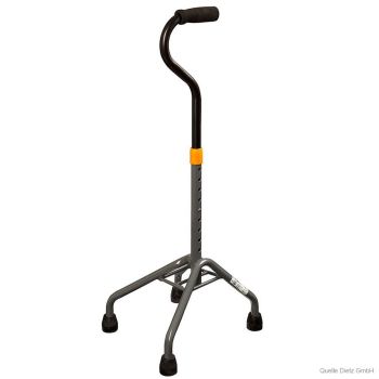 Vierfuß-Gehhilfe Tomtar Alu schwarz-eloxiert
