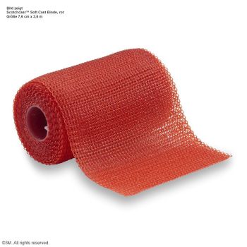 3M Scotchcast Soft Cast Stützverband, rot