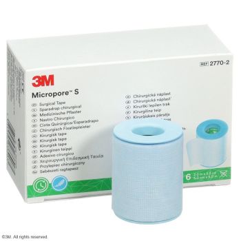 3M Micropore S Silikonpflaster 5 cm x 5 m (6 Stck.)
