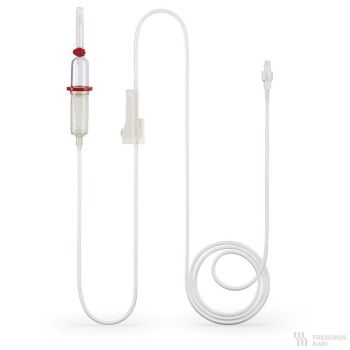 Transfusionsgerät Haemofusor LL, mit Tropfkammer