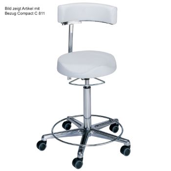 Arbeitsstuhl mit Rückenlehne, Höhenverstellung 57 - 76 cm