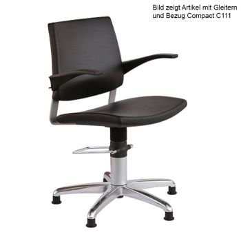 Patientenstuhl Serie 22, mit Gleitern und beweglicher Rückenlehne