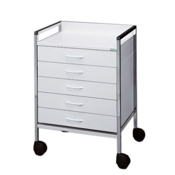 Variocar 60 Basiswagen, 833 mm hoch, mit 5 Schubladen