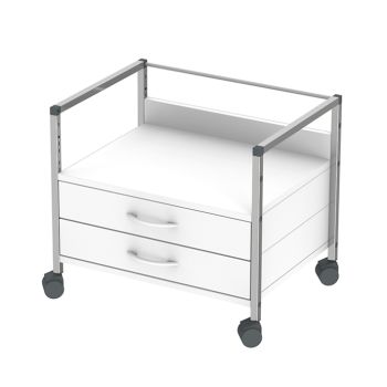 Variocar 60 Unterfahrwagen, 518 mm hoch, mit 2 Schubladen