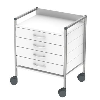 Variocar 60 Basiswagen, 833 mm hoch, mit 4 Schubladen