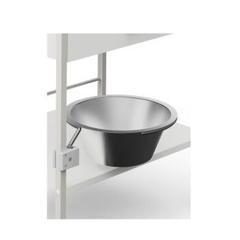 Abwurfschale Ø 320 mm aus Edelstahl für Vielzweckwagen Variocar und 08/16