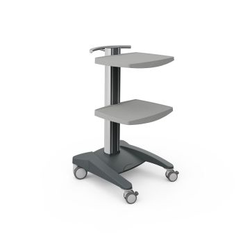 fuego 2 Gerätewagen, grau, mit 2 ABS-Ablageplatten