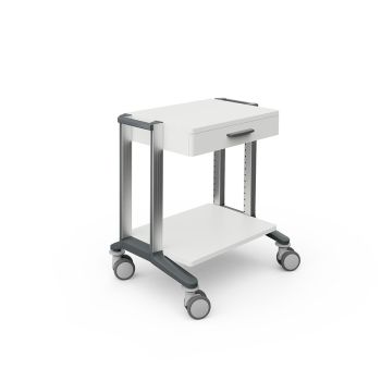 doppio 45 Basiswagen weiß, mit 2 Ablage- platte