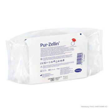 Pur-Zellin keimreduziert,  4 x 5 cm, Zellstofftupfer (1 Rl. à 500 Stck.)
