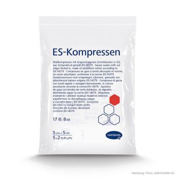 ES-Kompressen steril 8-fach 5 x 5 cm (5 x 2 Stck.)