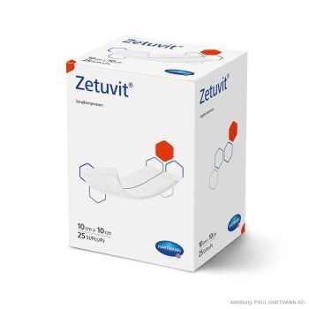 Zetuvit Saugkompressen steril 10 x 10 cm (25 Stck.)