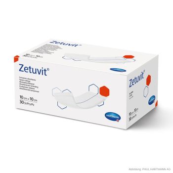 Zetuvit Saugkompressen unsteril 10 x 10 cm (30 Stck.)