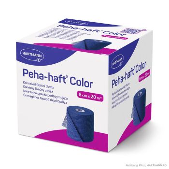 Peha-haft Color blau Fixierbinde 20 m x 8 cm einzeln verpackt
