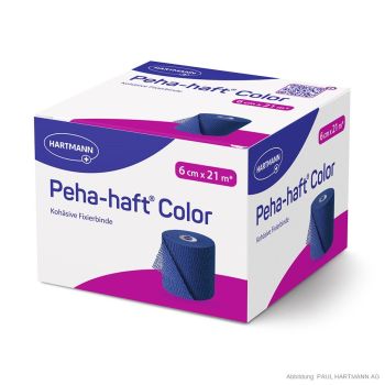 Peha-haft Color blau Fixierbinde 21 m x 6 cm einzeln verpackt