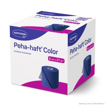 Peha-haft Color blau Fixierbinde 21 m x 8 cm einzeln verpackt