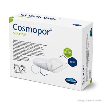 Cosmopor silicone Wundverband steril 10 x 8 cm (10 Stck.)