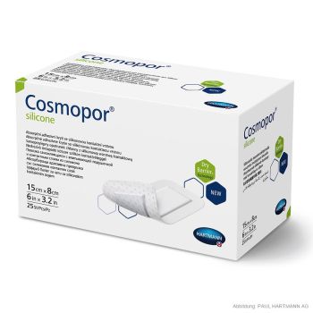 Cosmopor silicone Wundverband steril 15 x 8 cm (25 Stck.)