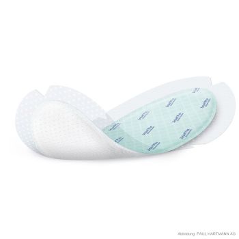 Zetuvit Plus Silicone Border Oval Saugkompressen 12 x 23 cm (10 Stck.)