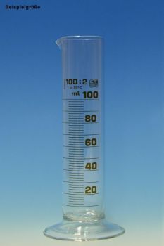 Messzylinder, Rundfuß 100 ml niedere Form