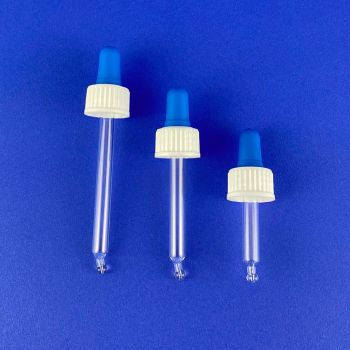 Pipettenmontur für Tropfflasche 30 ml mit Saughütchen blau