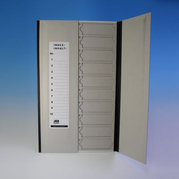 Präparatenmappe mit Deckel für 20 Objektträger