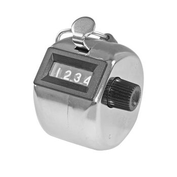 Handzähler, 4-stellig, mit Taster zum mechanischen Zählen von 0-9999