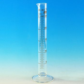 Messzylinder, Rundfuß 25 ml, hohe Form 0