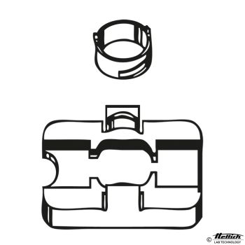 Spannplatte 1-fach mit Spannring, autoklavierbar