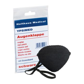 YPSIMED Augenklappe mit Gummiband, schwarz