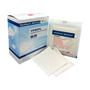 YPSIVIL Zellstoff-Vlieskompressen steril