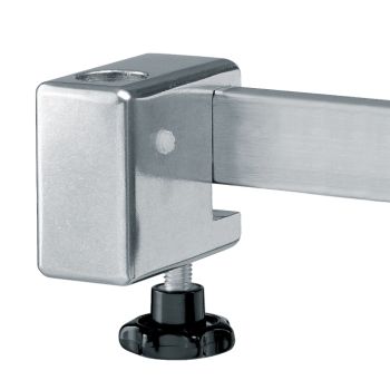 Wandschienenklaue für Normschienen, mit Aufnahme Ø 18 mm