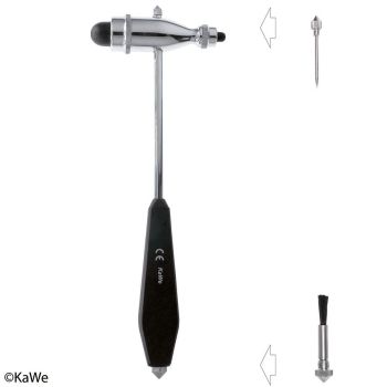 Reflexhammer nach Troemner, schwer mit schwarzem Kunststoffgriff